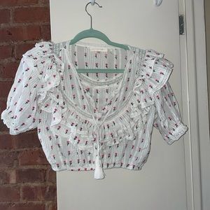 Love shack fancy cropped top